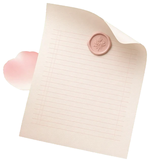 A curled lab report sealed with a rose wax stamp